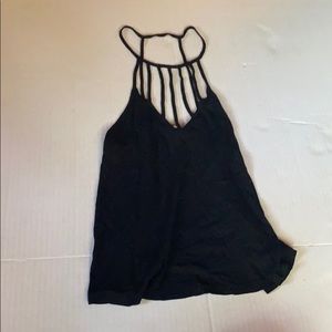 Black Backless Tank Top